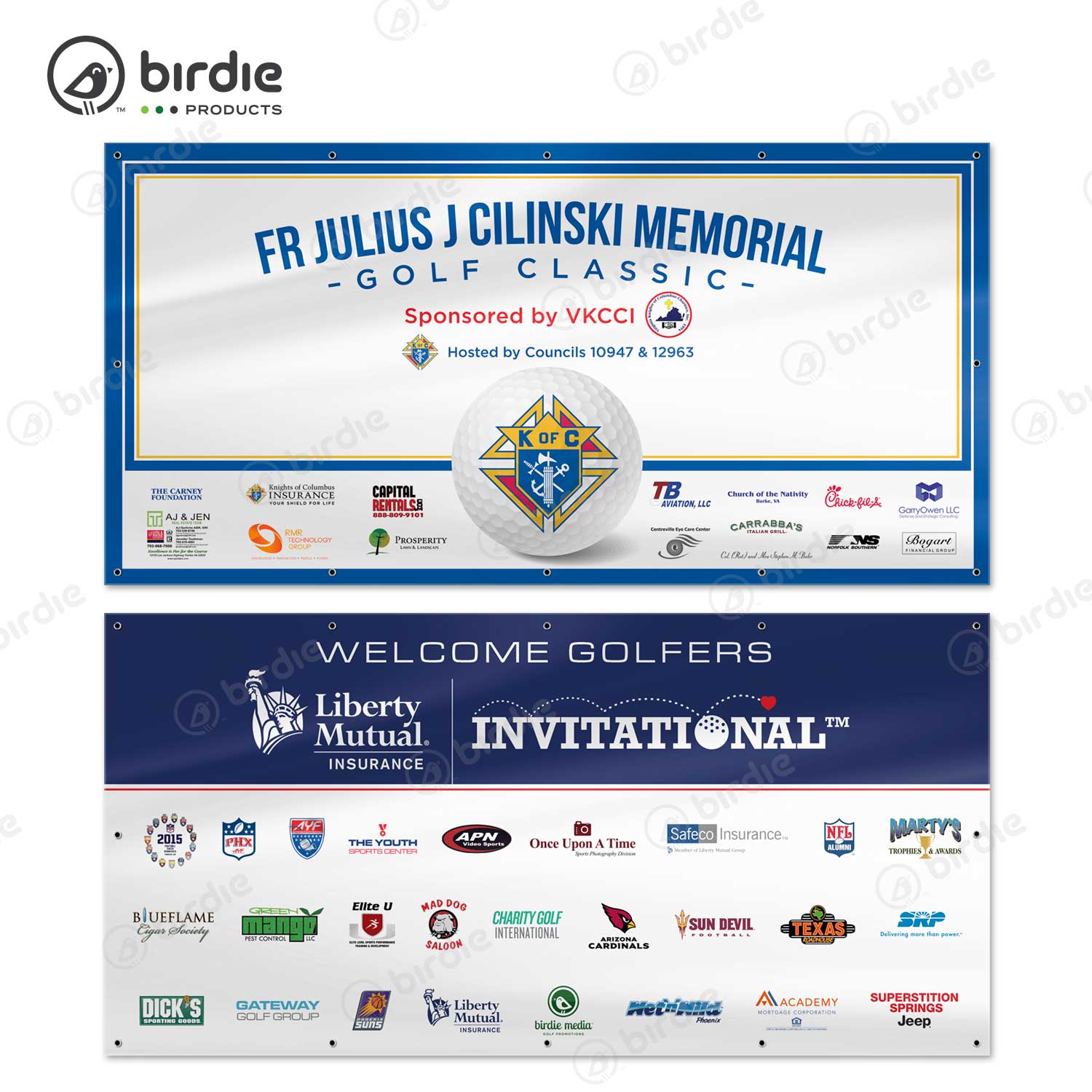 Golf Sponsors Banner  Golf Tournament Event Banner – Birdie Products